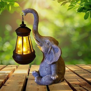 Attivolife Lucky Elephant Solar Statue
