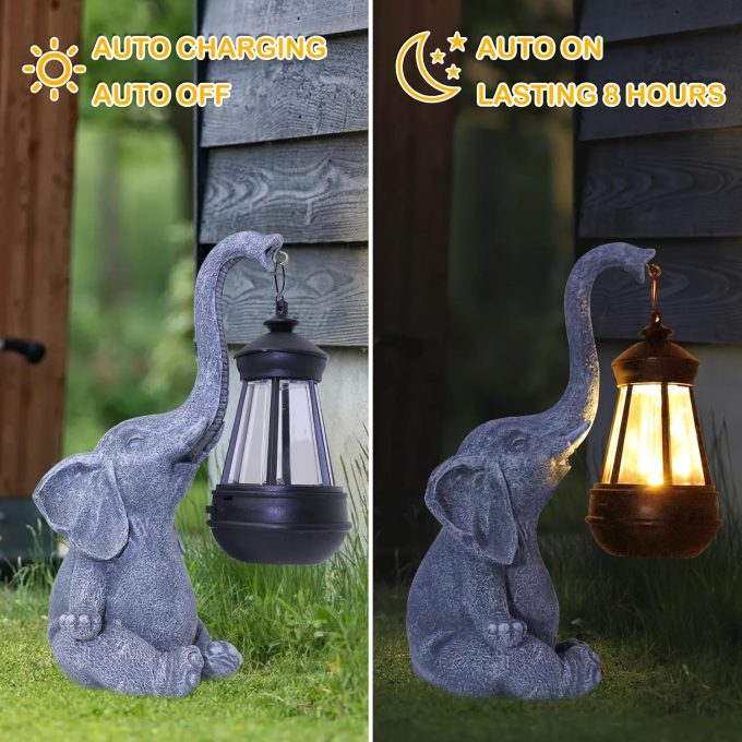Attivolife Lucky Elephant Solar Statue - Image 2