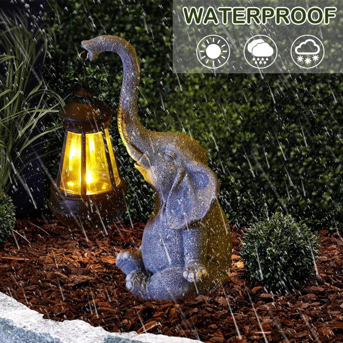 Attivolife Lucky Elephant Solar Statue - Image 3