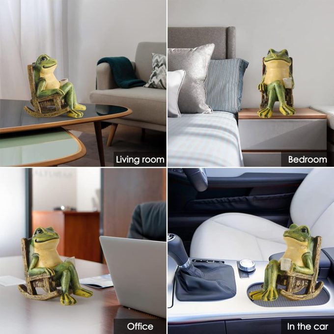 Miniature Frog Garden Statue - Image 2