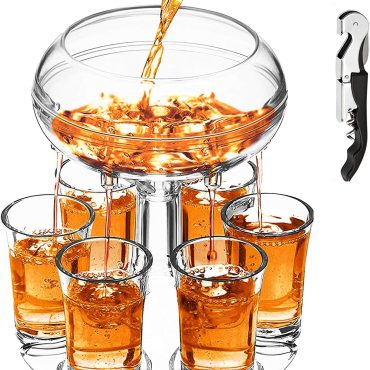 Adjustable Shot Glass Dispenser and Holder
